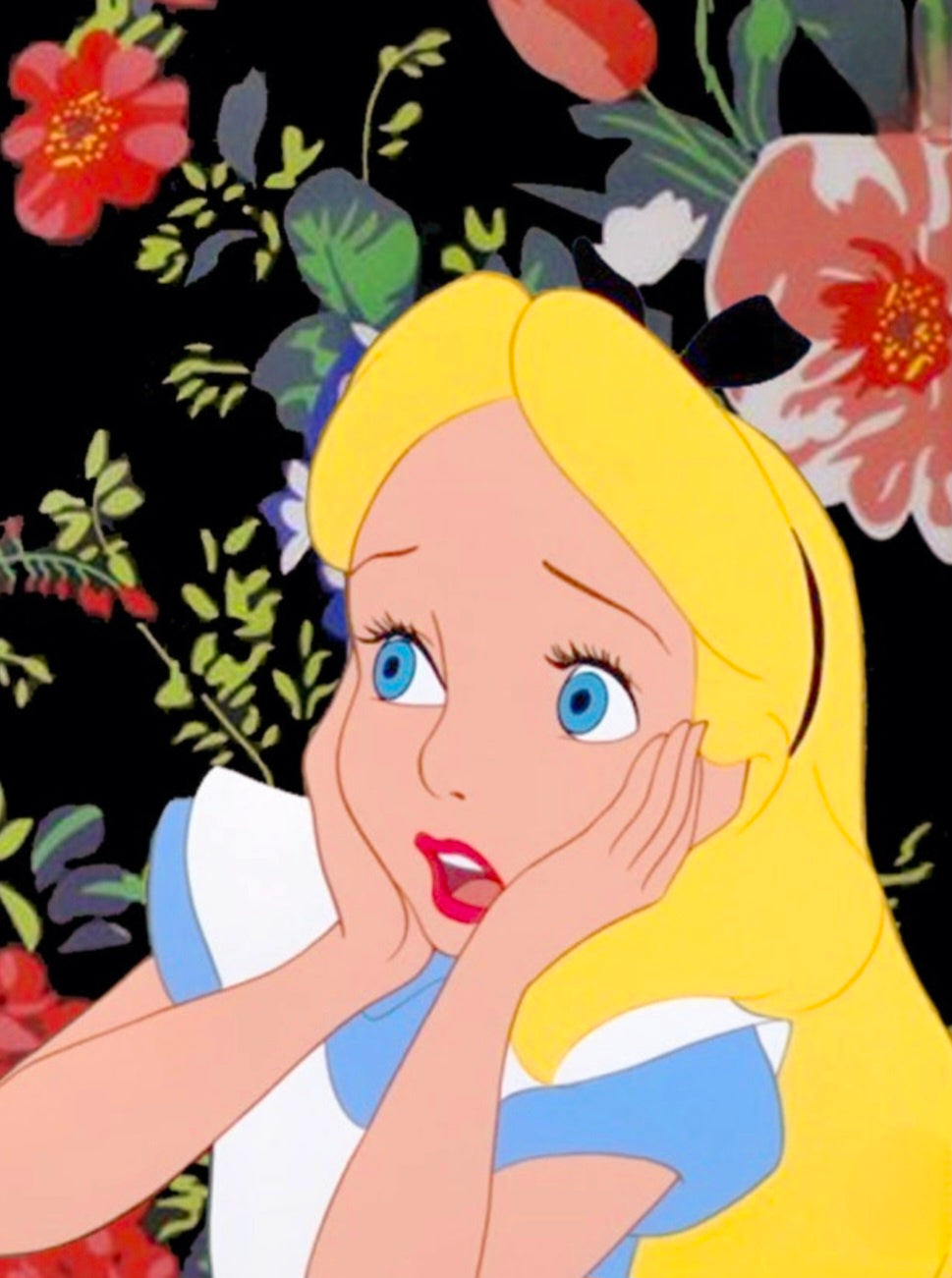 Alice in Wonderland Ribbon Hair Clip | Pastel Blue & Pink Grosgrain Bow