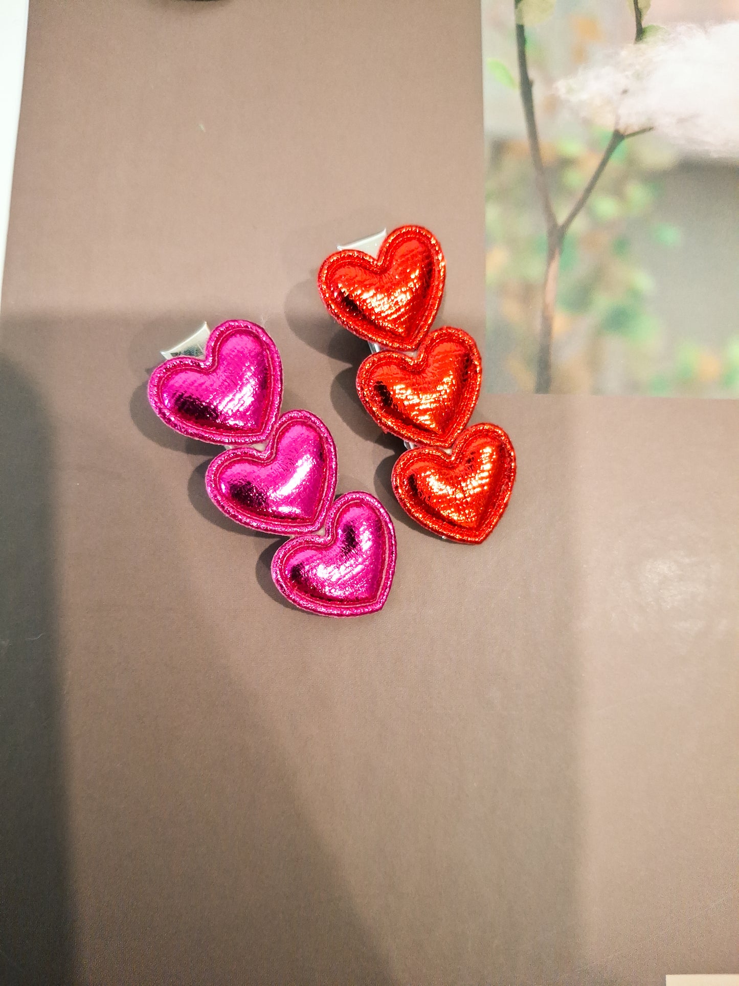 Metallic Heart Hair Clip | Lightweight Toddler Accessory (Single)