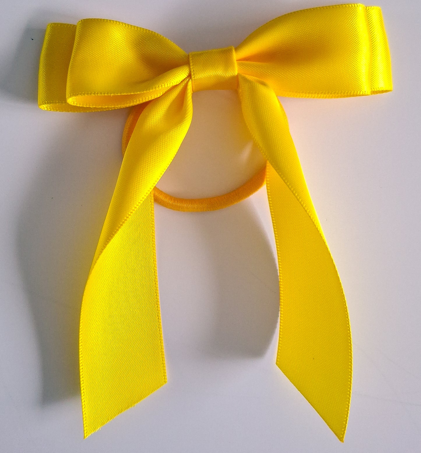 School Ribbon Bow Hair Elastics | 2.5cm Satin Double Bows