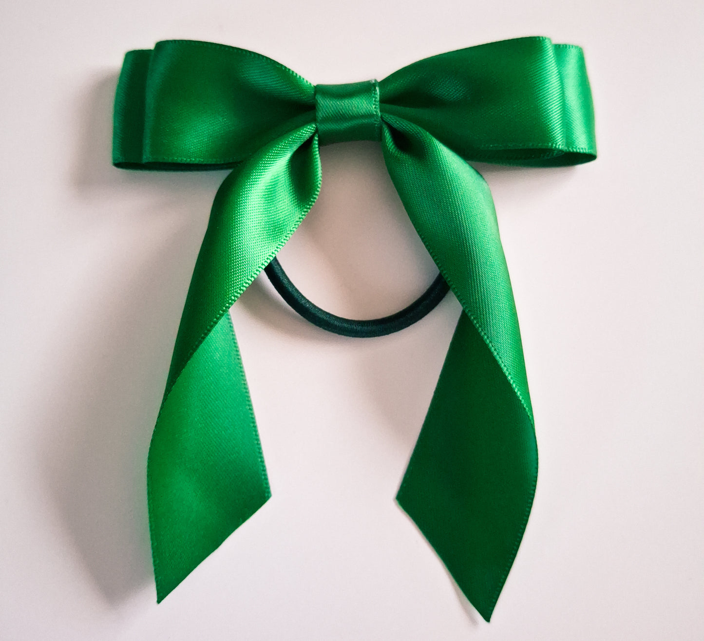 School Ribbon Bow Hair Elastics | 2.5cm Satin Double Bows