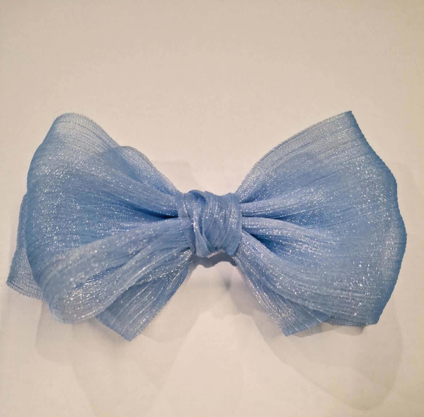 🎀 Handmade Organza Bow Hair Clip | Elegant Single Hair Accessory for Girls & Women
