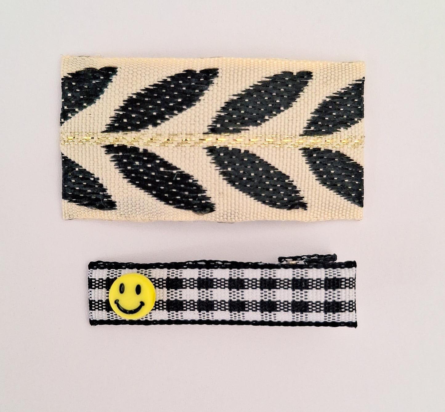 Vintage Embroidered & Gingham Hair Clip Set | 2-Piece Snap & Crocodile Clips