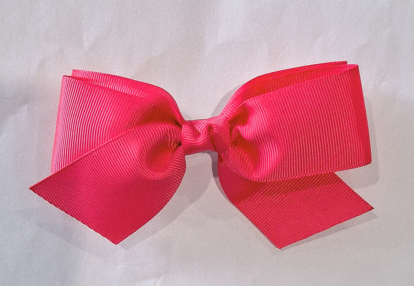 Short Tail Grosgrain Ribbon Hair Bow | Handmade Barrette Clip