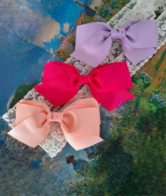 🎀Short Tail Grosgrain Ribbon Hair Bow