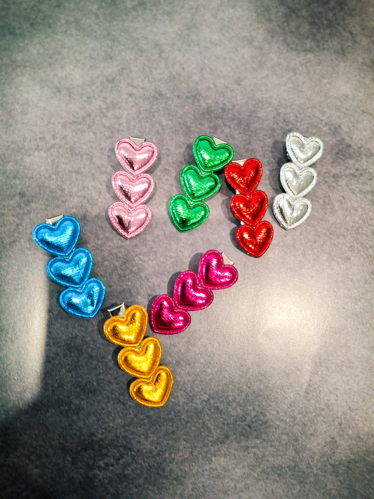Metallic Heart Hair Clip | Lightweight Toddler Accessory (Single)