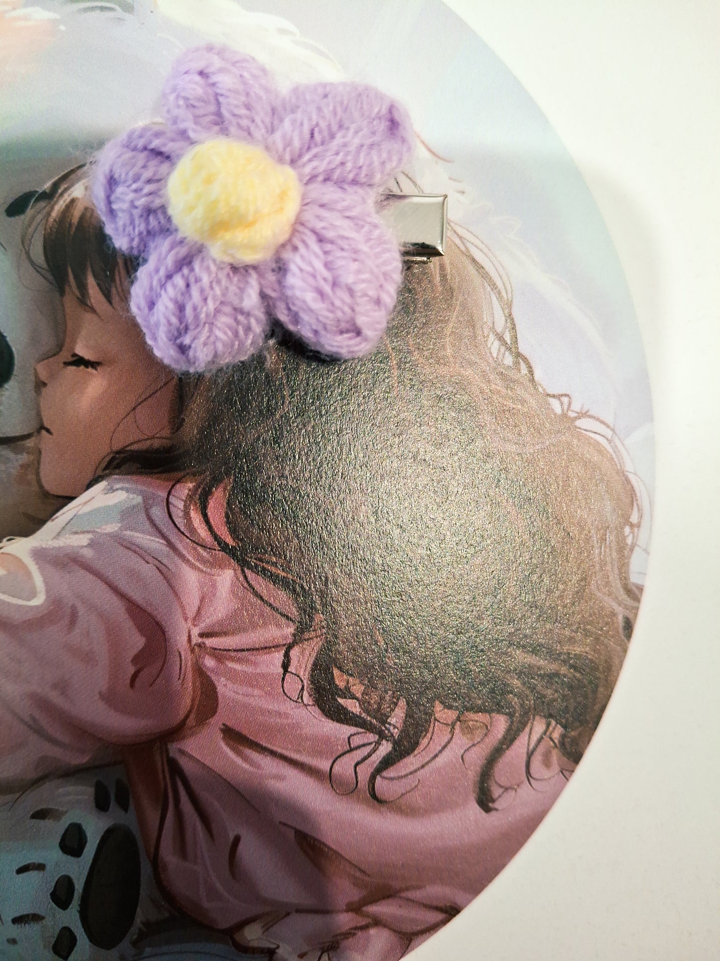 Handmade Wool Flower Hair Clip | Soft Kids’ Accessory (Single)