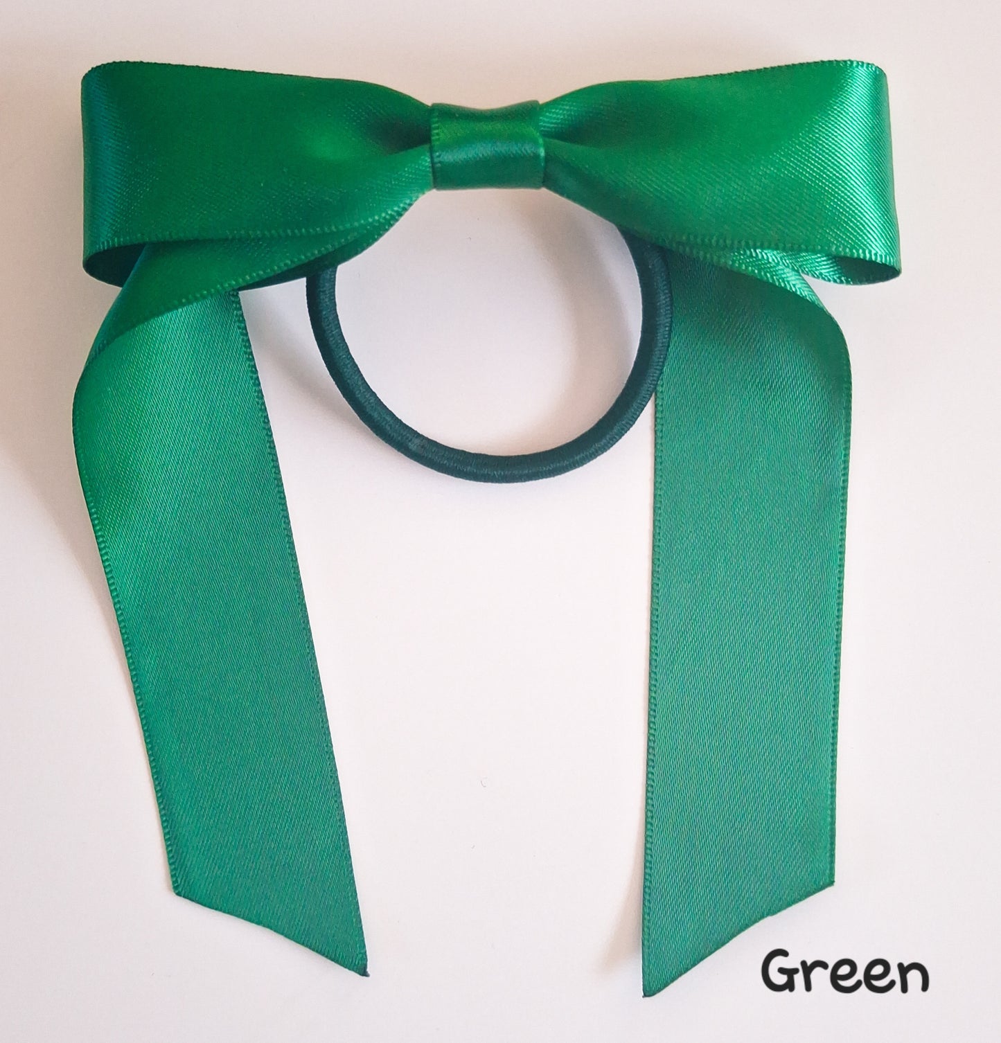 School Ribbon Bow Hair Elastics | 2.5cm Satin Single Bows