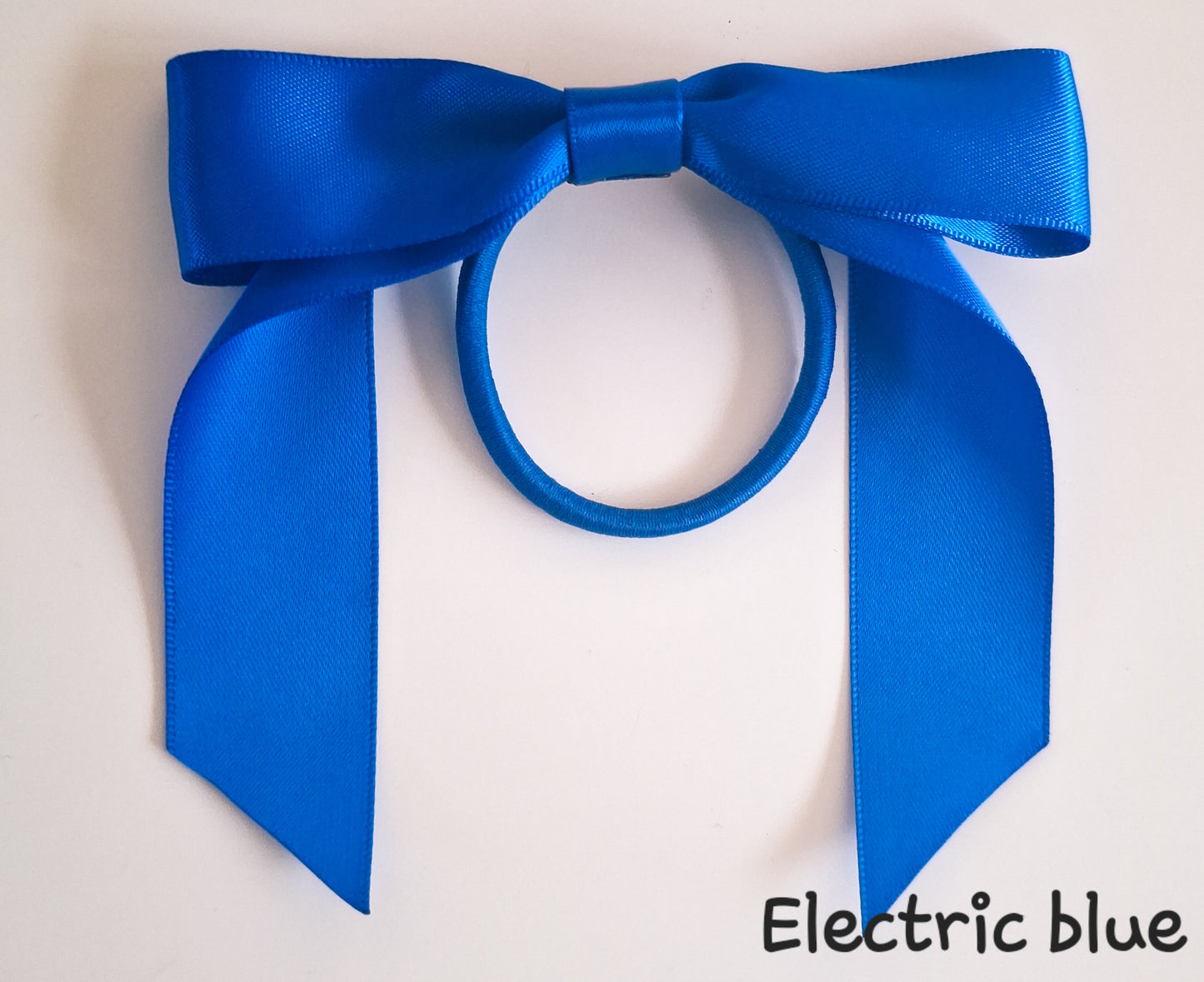 School Ribbon Bow Hair Elastics | 2.5cm Satin Single Bows