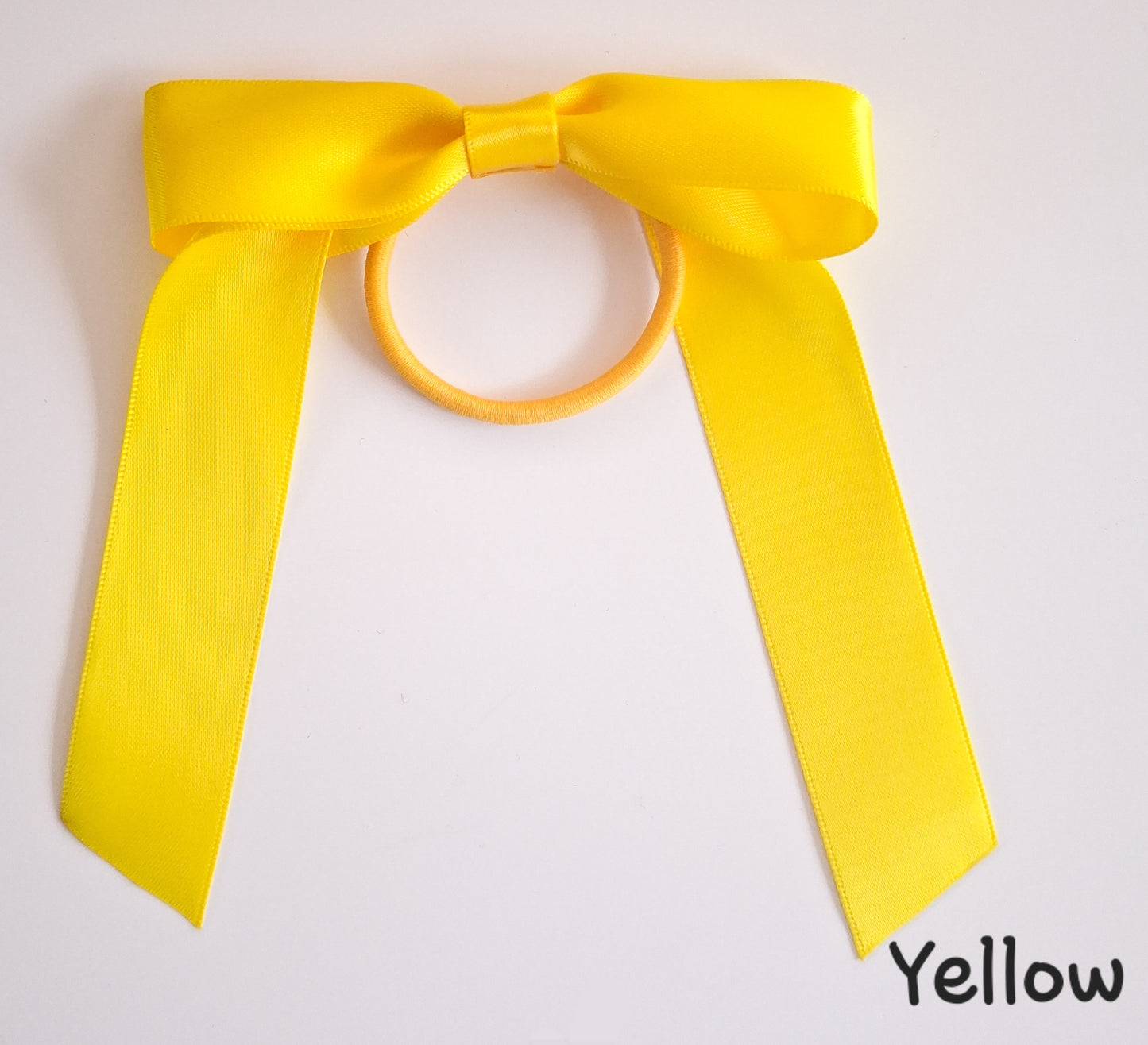 School Ribbon Bow Hair Elastics | 2.5cm Satin Single Bows