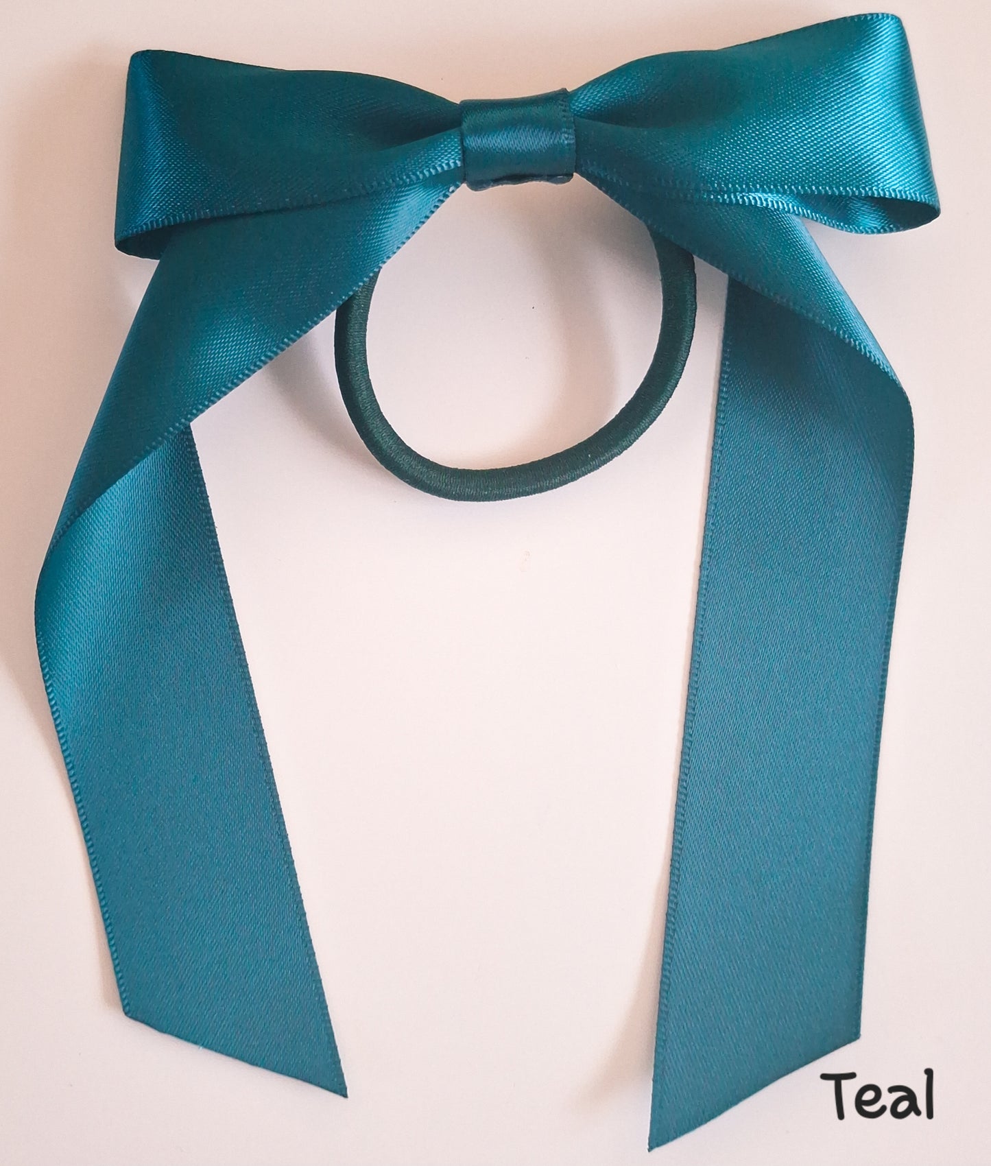 School Ribbon Bow Hair Elastics | 2.5cm Satin Single Bows