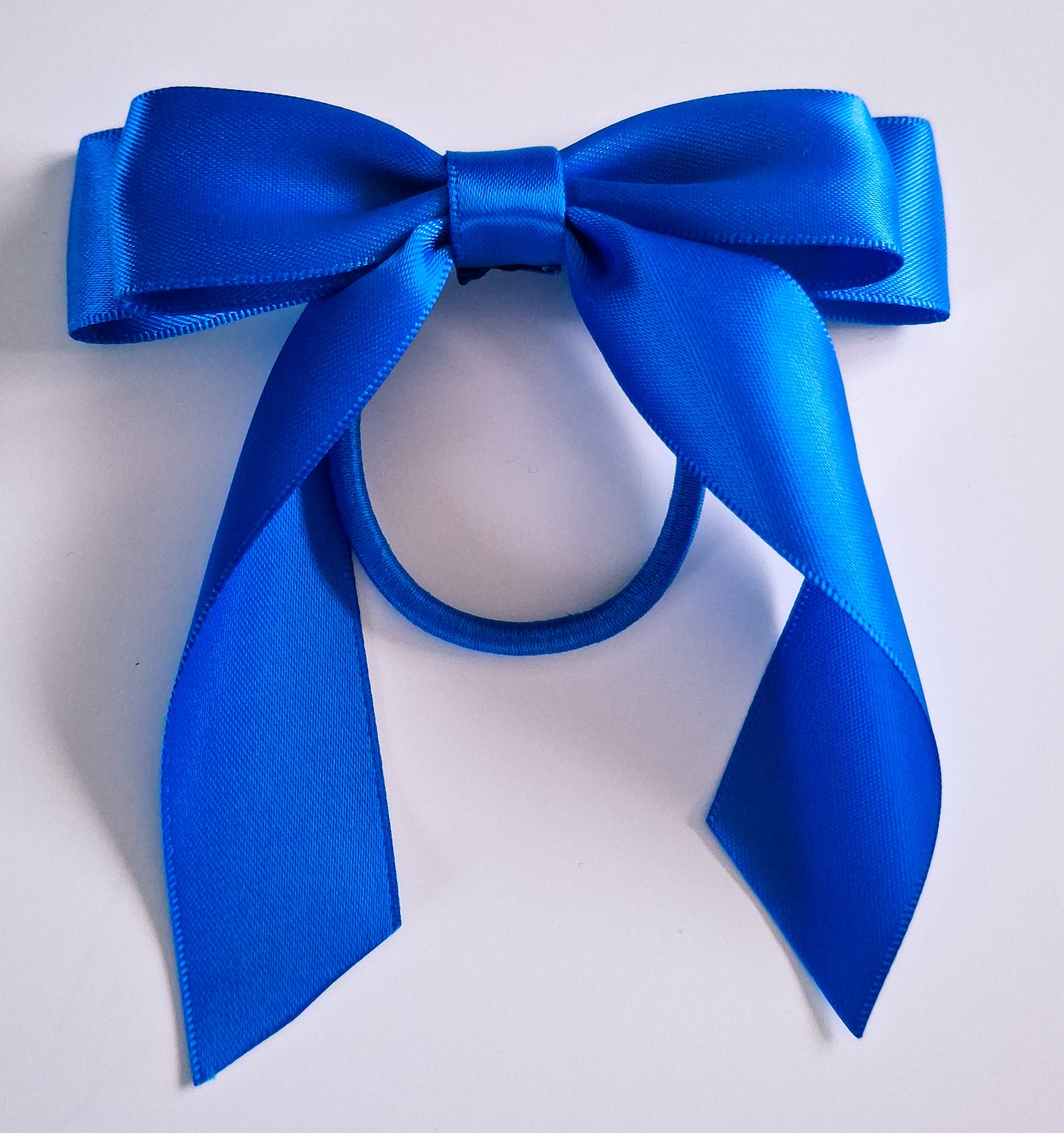School Ribbon Bow Hair Elastics | 2.5cm Satin Double Bows
